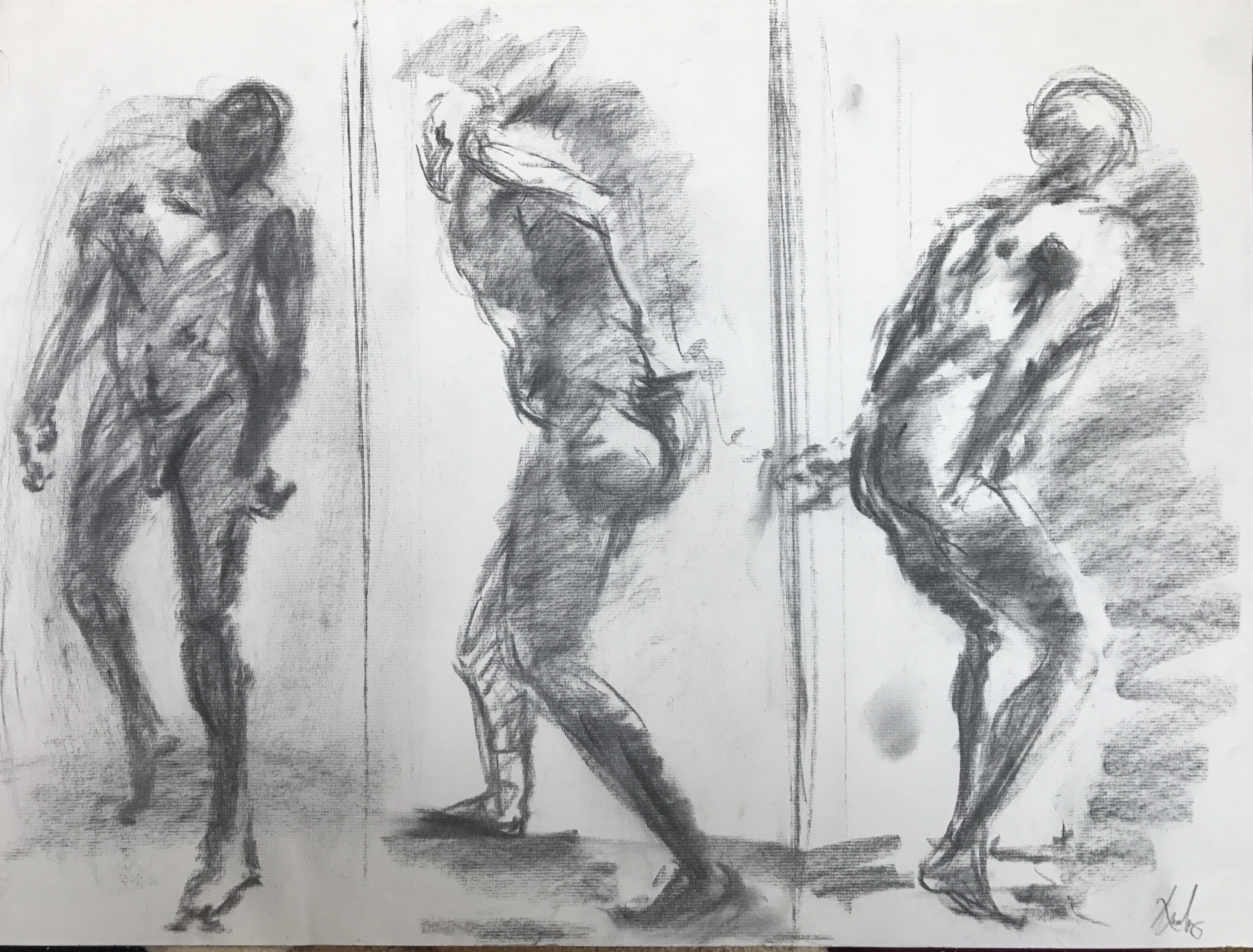  This model is a dancer from New York. He loved the drawings (left)&nbsp;so much he took a photograph of it for keeping.&nbsp; 